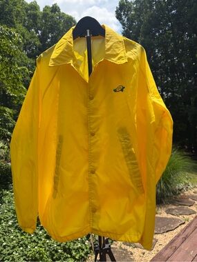 Vintage 1980’s David Peyser Yellow Golf Coach Warm Up Jacket- size L